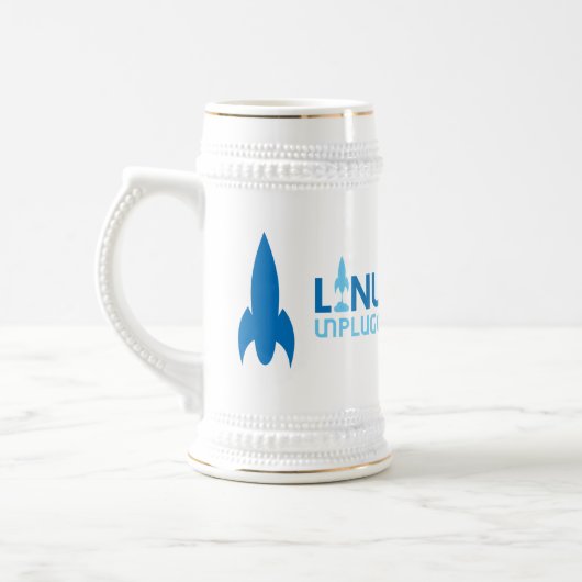 LINUX Unplugged Beer Stein ビールジョッキ (左)