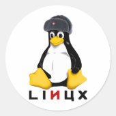 Linux Urss ラウンドシール (正面)