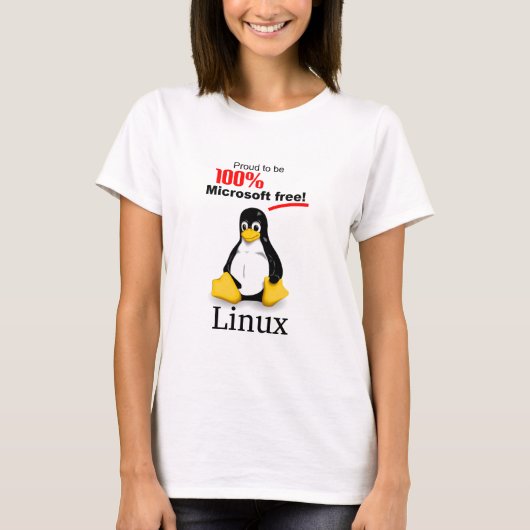 Linux Women's T-Shirt - Microsoft Free Tシャツ (正面)