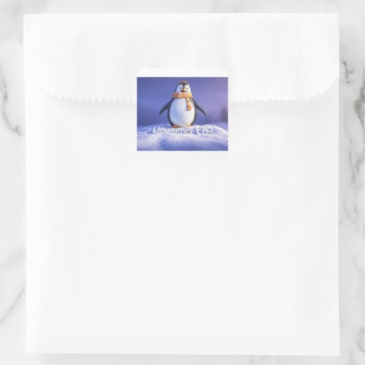 LinuxerosのFAQ スクエアシール (バッグ)