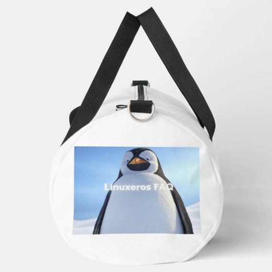 LinuxerosのFAQ ダッフルバッグ (左)