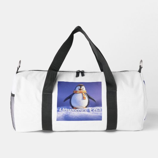 LinuxerosのFAQ ダッフルバッグ (裏面)