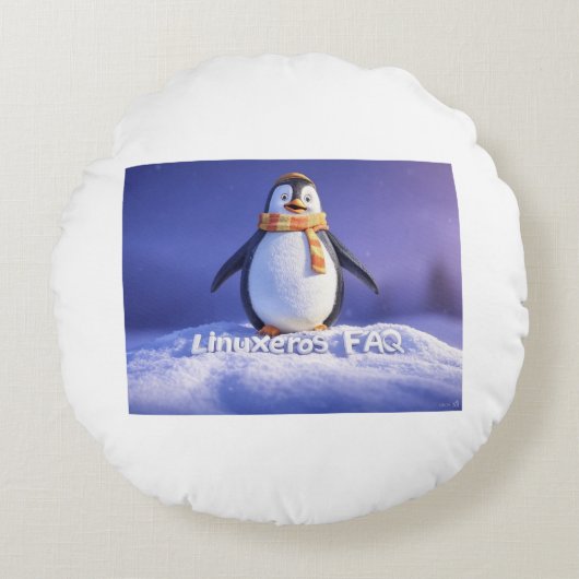 LinuxerosのFAQ ラウンドクッション (正面)