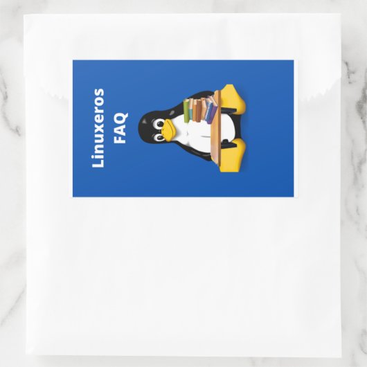 LinuxerosのFAQ 長方形シール (バッグ)