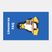 LinuxerosのFAQ 長方形シール (正面)