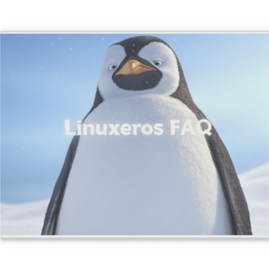 Linuxeros FAQ シール (正面)