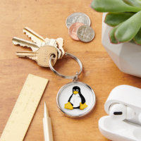 Linuxのタキシードのキーホルダー キーホルダー | Zazzle.co.jp