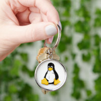 Linuxのタキシードのキーホルダー キーホルダー | Zazzle.co.jp