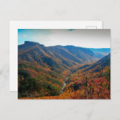 Linville Gorge in Autumn, North Carolina ポストカード (正面/裏面)
