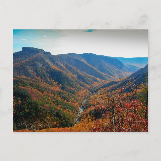 Linville Gorge in Autumn, North Carolina ポストカード (正面)
