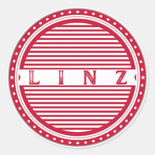 Linz City Pride Emblem – Austria Identity ラウンドシール (正面)