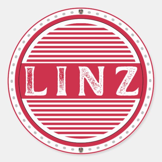 Linz City Pride Emblem – Austrian Identity ラウンドシール (正面)
