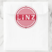 Linz City Pride Emblem – Austrian Identity ラウンドシール (バッグ)