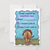 LionパーティーセンターRSVPカードの調整 出欠カード (裏面)