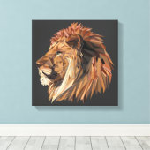 LION キャンバスプリント (インサイチュ (ウッドフロア))