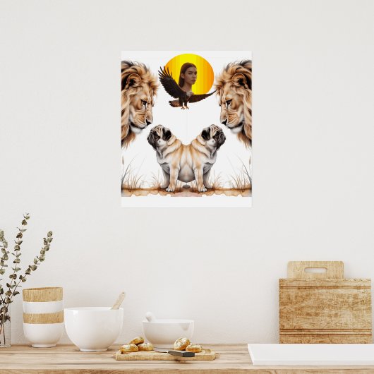 lion  ポスター (キッチン)