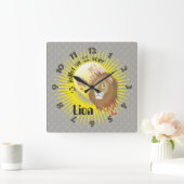 Lion 23 juillet au 22 août Horloge スクエア壁時計 (ホーム)
