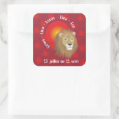 Lion 23 juillet au 22 Autocollants スクエアシール (バッグ)