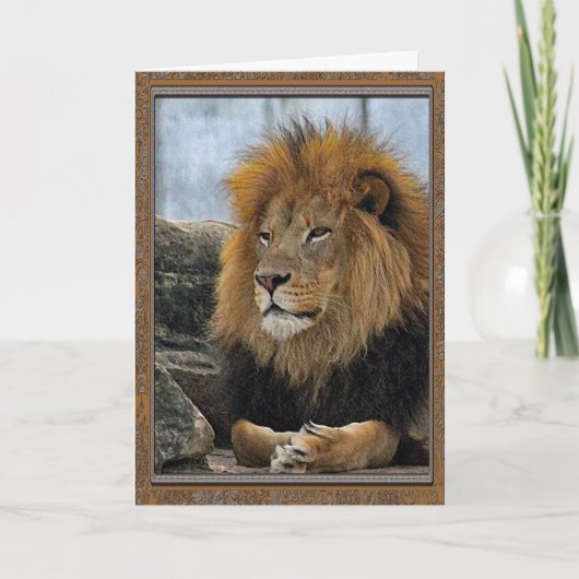 Lion 6880フレーム誕生日 カード (正面)