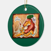 LION AND LAMB PEACE by Jeff Willis Art セラミックオーナメント (左)