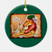 LION AND LAMB PEACE by Jeff Willis Art セラミックオーナメント (裏面)