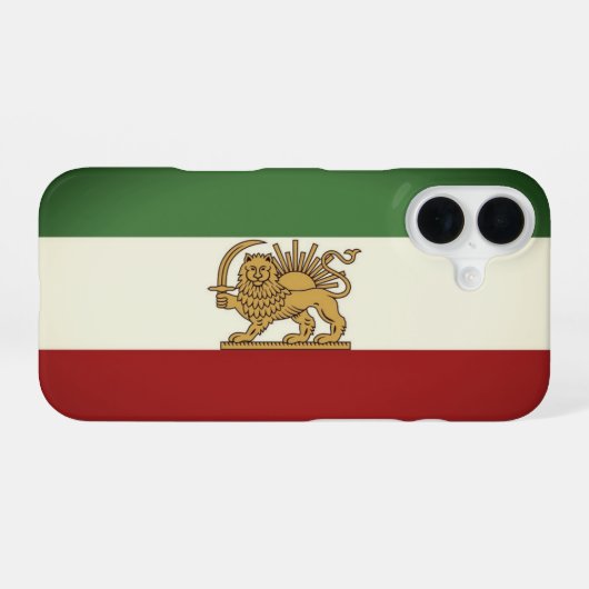 Lion and Sun Flag Phone Case iPhone 16ケース (裏面横)