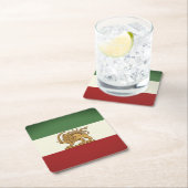 Lion and Sun Rustic Flag Paper Coaster スクエアペーパーコースター (インサイチュ)