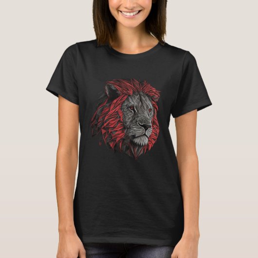 Lion animal  animal print lion tシャツ (正面)