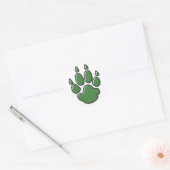 lion animal paw print ラウンドシール (封筒)
