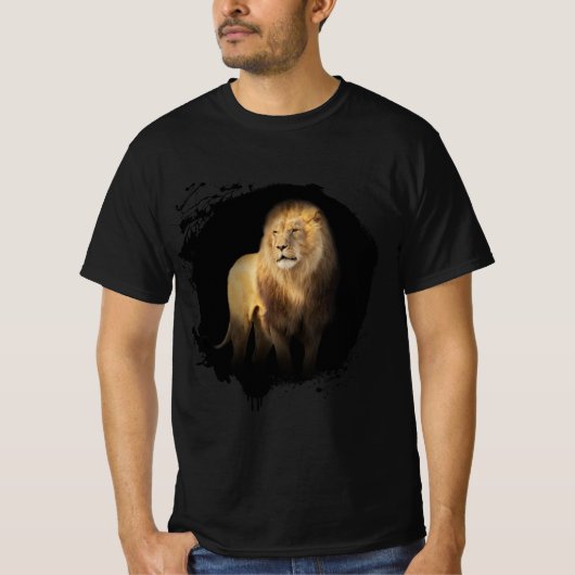 Lion Animal Vie Sauvage Jungle Nature Afrique Tシャツ (正面)