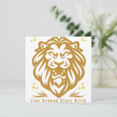 Lion Around Since Birth : Funny Lazy Lion Design 招待状 (スタンド正面)