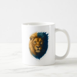 Lion Artwork – Bicolor コーヒーマグカップ