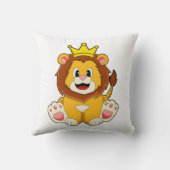Lion as King with Crown クッション (裏面)