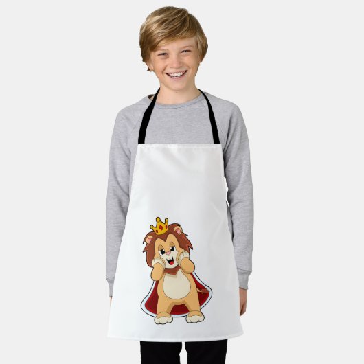 Lion as King with Crown.PNG エプロン (着用した状態)