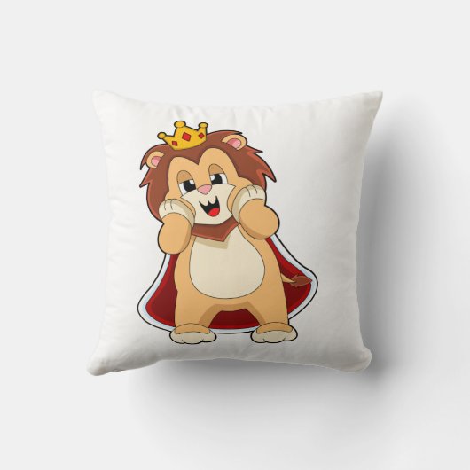 Lion as King with Crown.PNG クッション (裏面)