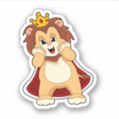 Lion as King with Crown.PNG シール (正面)
