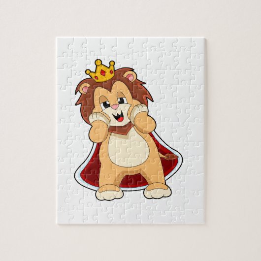 Lion as King with Crown.PNG ジグソーパズル (縦)