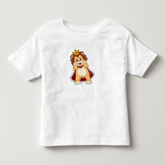 Lion as King with Crown.PNG トドラーTシャツ (正面)
