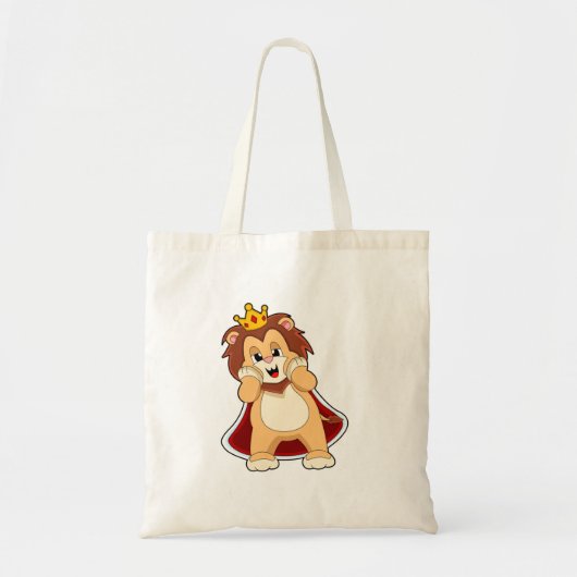 Lion as King with Crown.PNG トートバッグ (正面)