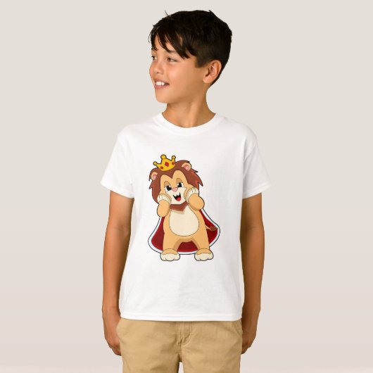 Lion as King with Crown.PNG Tシャツ (正面フル)