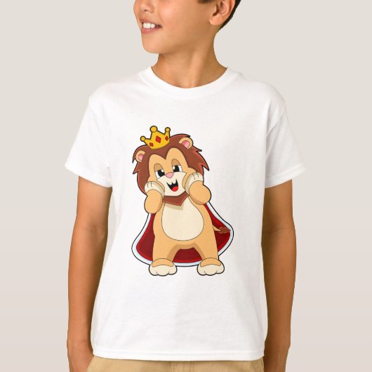 Lion as King with Crown.PNG Tシャツ (正面)