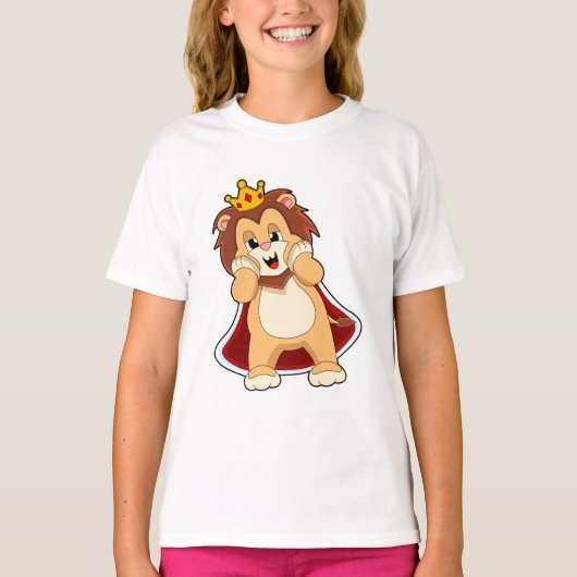 Lion as King with Crown.PNG Tシャツ (正面)