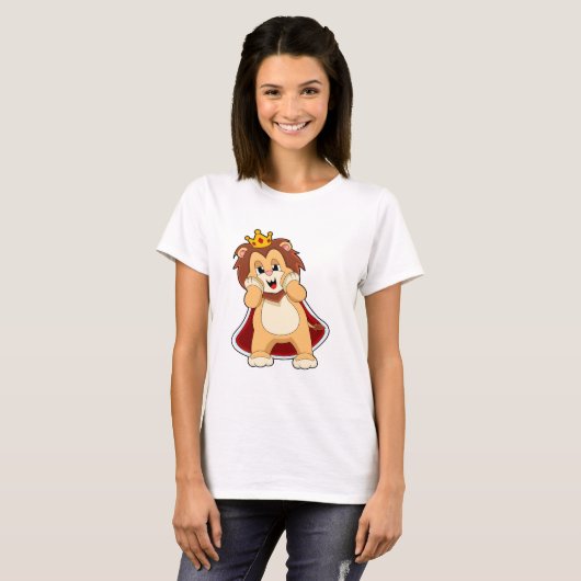 Lion as King with Crown.PNG Tシャツ (正面フル)