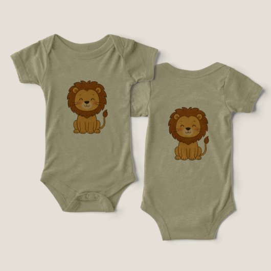 Lion Baby Bodysuit (デザイン正面&裏面)