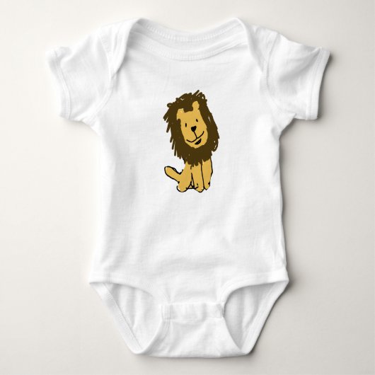 Lion Baby Bodysuit ベビーボディスーツ (正面)