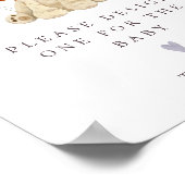 Lion Baby Shower Activity Station Sign ポスター (角)