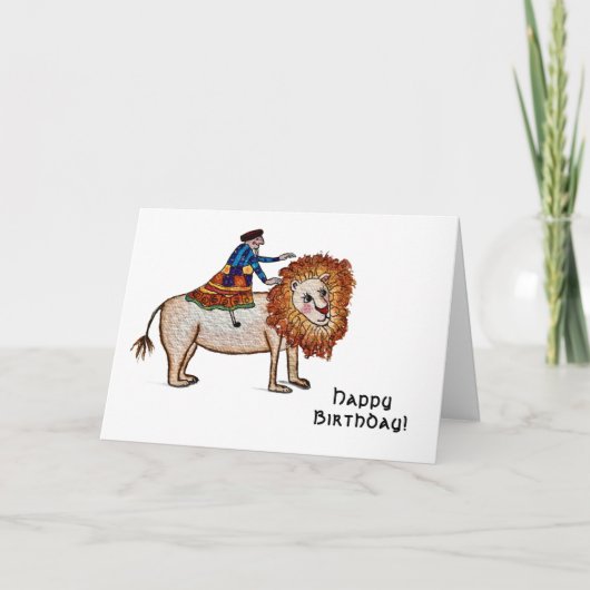 Lion Birthday Card カード (正面)