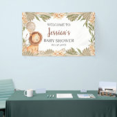 Lion Boho pampas Grass baby shower Welcome banner 横断幕 (トレードショー)