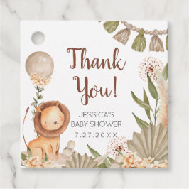 Lion Boho pampas Grass favor tag フェイバータグ