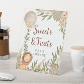 Lion Boho pampas Grass Sweets & Treats sign 台座サイン (インサイチュ)